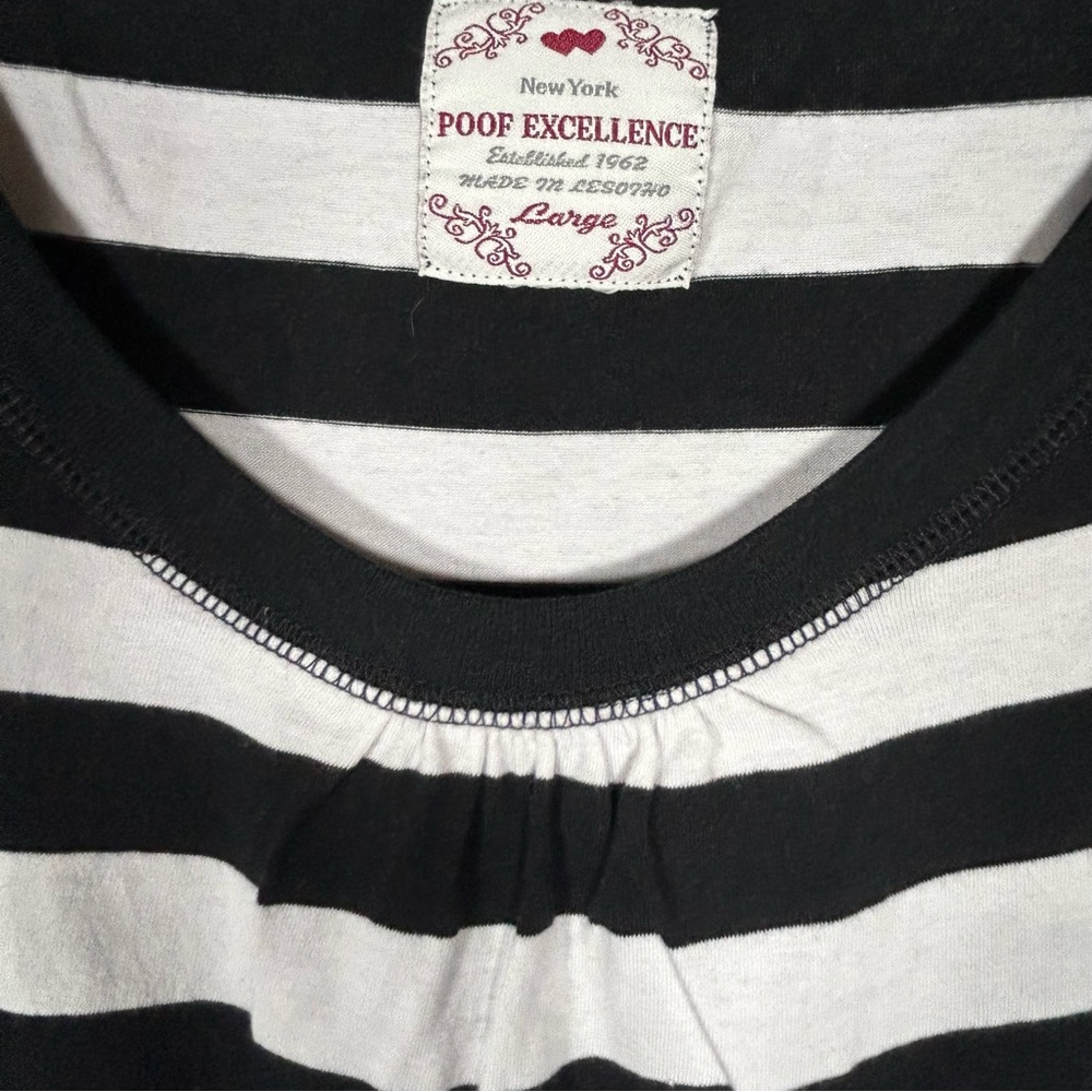 New York Poof Excellence Juniors (Set of 2) Striped Tees Size Large - Picture 4 of 10
